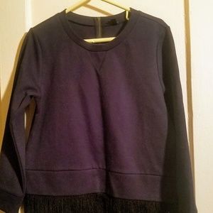 J. Crew fringe sweatshirt
